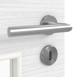 HÖRMANN Doppelflügeltür Schiefer Weiß Proline Concepto Mit Lichtausschnitt LA 9 Mit Zarge -Türen Verkauf 3.1 fluegeltueren concepto la 9 cross schiefer weiss 190196 detail oberflaeche 1