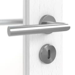 HÖRMANN Doppelflügeltür Pure 1 Esche Weiß Duradecor DesignLine Mit Lichtausschnitt Schlossseite Mit Zarge -Türen Verkauf 3.1 fluegeltueren pure 1 s esche weiss 192130 detail oberflaeche 1