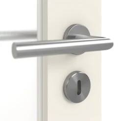 HÖRMANN Doppelflügeltür Pure 1 Weißlack DesignLine Mit Lichtausschnitt Schlossseite Mit Zarge -Türen Verkauf 3.1 fluegeltueren pure 1 s ral9010 192429 detail oberflaeche 1