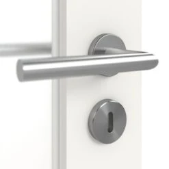 HÖRMANN Doppelflügeltür Pure 1 Verkehrsweiß RAL 9016 Duradecor DesignLine Mit Lichtausschnitt Schlossseite Mit Zarge -Türen Verkauf 3.1 fluegeltueren pure 1 s ral9016 192139 detail oberflaeche 1