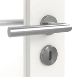 HÖRMANN Doppelflügeltür Pure 1 Weißlack DesignLine Mit Lichtausschnitt Schlossseite Mit Zarge -Türen Verkauf 3.1 fluegeltueren pure 1 s ral9016 192429 detail oberflaeche 1