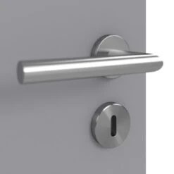 HÖRMANN Innentür Staubgrau RAL 7037 Duradecor ProLine Mit Lichtausschnitt LA Bullauge -Türen Verkauf 3.1 innentueren baseline duradecor glatt la bullauge staubgrau 208830 detail oberflaeche