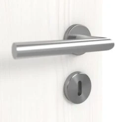 HÖRMANN Innentür Gebürstetes Weiß Duradecor ProLine Mit Lichtausschnitt LA 24 Bandseitig -Türen Verkauf 3.1 innentueren baseline duradecor struktur la 24 b gebuerstetes weiss 211696 detail oberflaeche