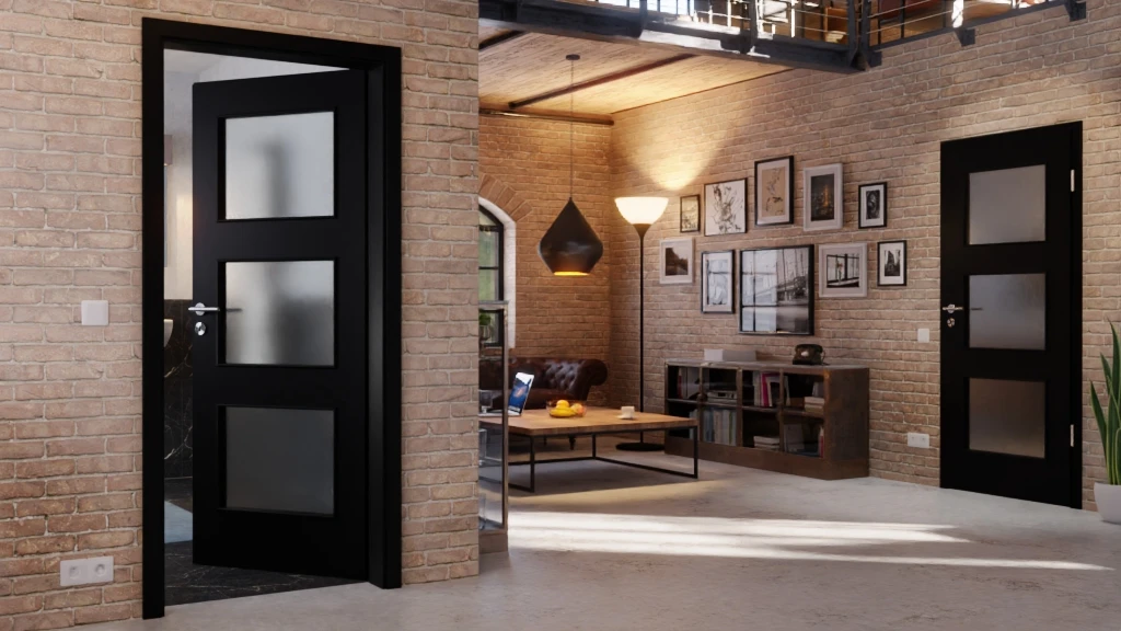 HÖRMANN Innentür Schwarz RAL 9005 Lack ProLine Mit Lichtausschnitt LA-11 2 HÖRMANN Innentür Schwarz RAL 9005 Lack ProLine Mit Lichtausschnitt LA-11 - Image 2