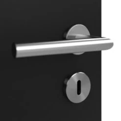 HÖRMANN Innentür Schwarz RAL 9005 Mattlack ProLine Mit Lichtausschnitt LA 24 Bandseitig -Türen Verkauf 3.1 innentueren baseline la 24 b ral9005 matt 224880 detail oberflaeche