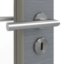 HÖRMANN Innentür Schiefer Staubgrau Duradecor Proline Concepto Mit Lichtausschnitt LA 27 -Türen Verkauf 3.1 innentueren concepto la 27 cross schiefer staubgrau 226266 detail oberflaeche 1