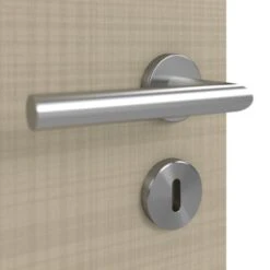 HÖRMANN Innentür Leinen Taupe Duradecor Proline Concepto Mit Lichtausschnitt LA 6 -Türen Verkauf 3.1 innentueren concepto la 6 leinen taupe 187655 detail oberflaeche 1