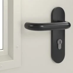 HÖRMANN Innentür-Set Stahl Mehrzwecktür D65-1 OD Mit Lichtausschnitt LA-B2 Inkl. Blockzarge -Türen Verkauf 3.1 innentueren d 65 la b2 ral9002 170046 detail oberflaeche