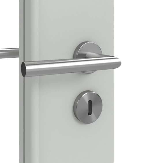 HÖRMANN Innentür Groove 15 Grau RAL 7035 Lack DesignLine Mit Lichtausschnitt LA 24 Schlossseitig 2 HÖRMANN Innentür Groove 15 Grau RAL 7035 Lack DesignLine Mit Lichtausschnitt LA 24 Schlossseitig - Image 2