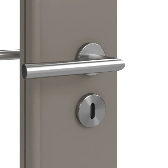 HÖRMANN Innentür Groove 15 Taupe RAL 7048 Lack DesignLine Mit Lichtausschnitt LA 24 Schlossseitig 2 HÖRMANN Innentür Groove 15 Taupe RAL 7048 Lack DesignLine Mit Lichtausschnitt LA 24 Schlossseitig - Image 2