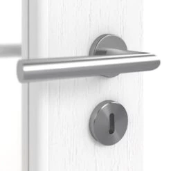 HÖRMANN Doppelflügeltür Esche Weiß Duradecor ProLine Mit Lichtausschnitt LA 11 Mit Zarge -Türen Verkauf 3.1 fluegeltueren baseline duradecor glatt la 11 esche weiss 159215 detail oberflaeche