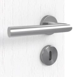 HÖRMANN Doppelflügeltür Esche Weiß Duradecor ProLine Mit Lichtausschnitt LA 5 Mit Zarge -Türen Verkauf 3.1 fluegeltueren baseline duradecor glatt la 5 esche weiss 159212 detail oberflaeche