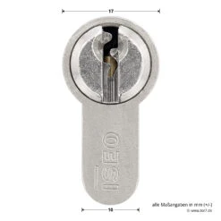 Hörmann Profil-Halbzylinder, 45,5 + 10 Mm, Links, TS 16 15 Hörmann Profil-Halbzylinder, 45,5 + 10 Mm, Links, TS 16 -Türen Verkauf 3014860 hoermann profil halbzylinder 45 5 10 mm links ts 16 zylinder masse