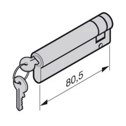 Hörmann Profil-Halbzylinder, 70,5 + 10 Mm, Schließhebel Links, TS 42 5 Hörmann Profil-Halbzylinder, 70,5 + 10 Mm, Schließhebel Links, TS 42 -Türen Verkauf 3021076 hoermann profil halbzylinder 705 10 mm skizze