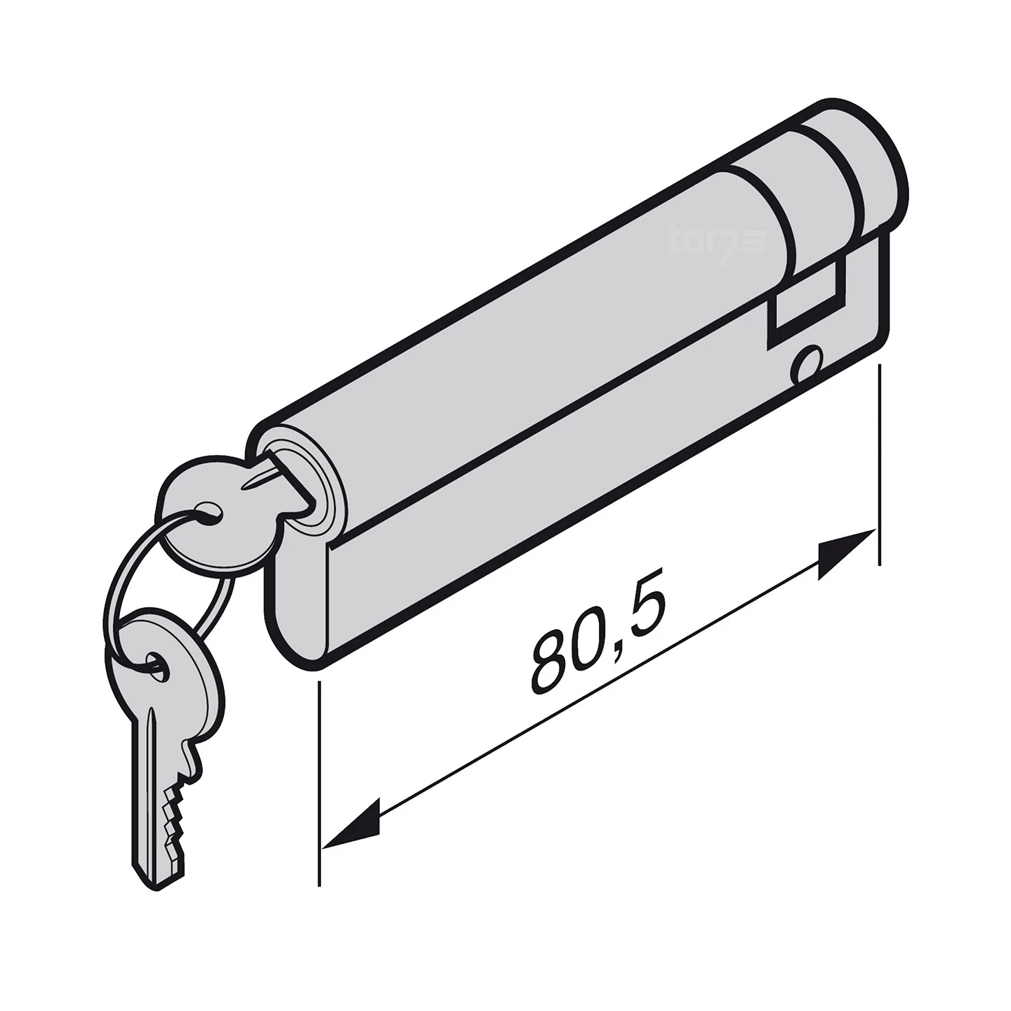 Hörmann Profil-Halbzylinder, 70,5 + 10 Mm, Schließhebel Links, TS 42 3 Hörmann Profil-Halbzylinder, 70,5 + 10 Mm, Schließhebel Links, TS 42 - Image 3