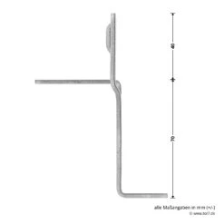 Hörmann Knotenblech, Beschlag L, Ausführung Links, Baureihe 30 -Türen Verkauf 3044999 hoermann knotenblech beschlag l ausfuehrung links baureihe 30 masse bild 3