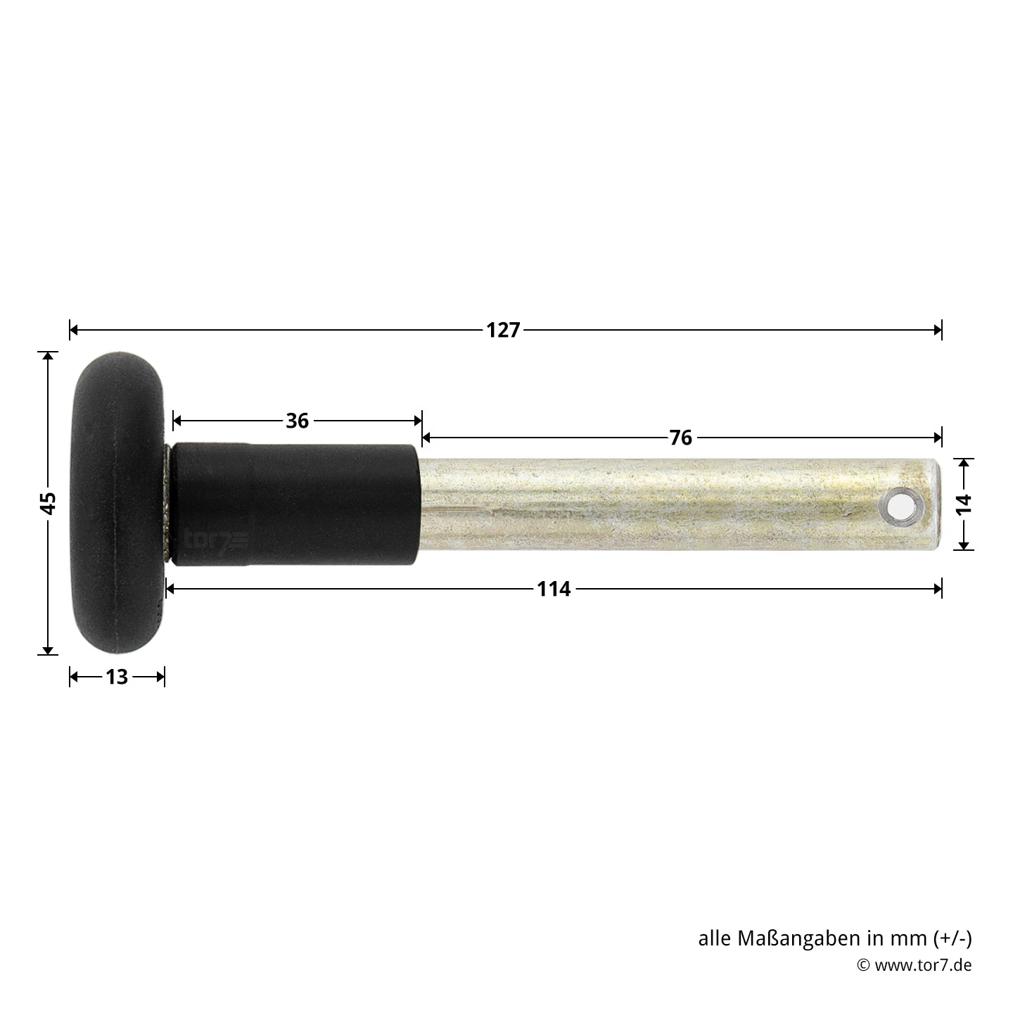 Hörmann Laufrolle Mit Kugellager Und Splintbohrung, DPU 3 Hörmann Laufrolle Mit Kugellager Und Splintbohrung, DPU - Image 3