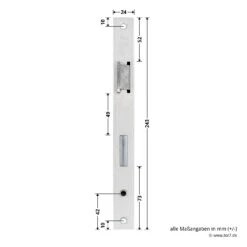 Hörmann Einsteck-Wechselschloss, BKS, Dornmaß 40 Mm -Türen Verkauf 702402 hoermann einsteck wechselschloss bks dornmass 40 mm masse stulp