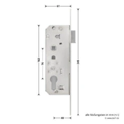 Hörmann Schlupftür-Schloss DF80/95/98, PZ, DIN Links 8 Hörmann Schlupftür-Schloss DF80/95/98, PZ, DIN Links -Türen Verkauf 716839 hoermann schlupftuer schloss df80 95 98 pz din links masse