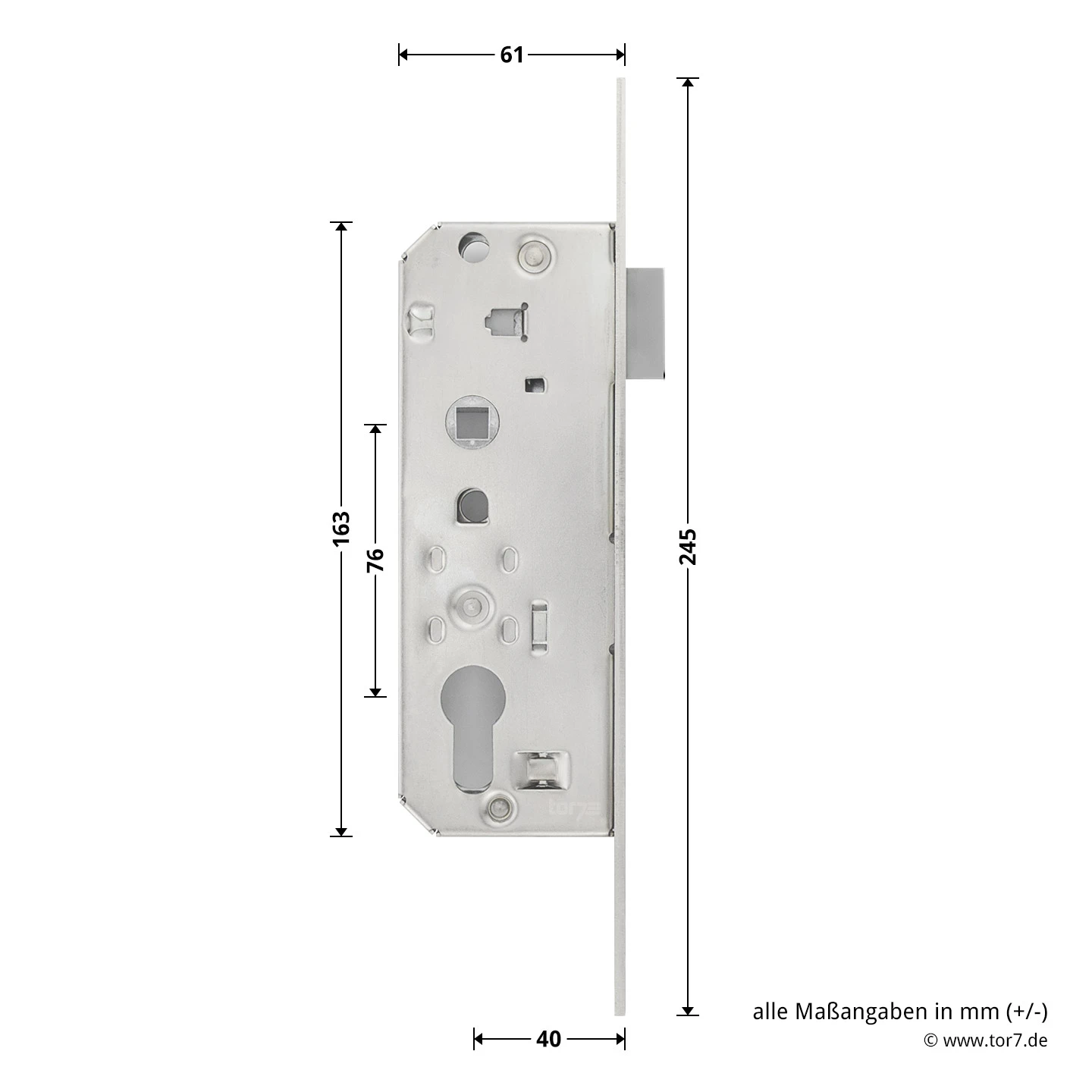 Hörmann Schlupftür-Schloss DF80/95/98, PZ, DIN Links 4 Hörmann Schlupftür-Schloss DF80/95/98, PZ, DIN Links - Image 4