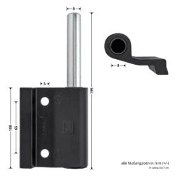 Hörmann Aluminium-Druckgussband DIN Links, Zwischenliegend -Türen Verkauf 772323 hoermann aluminium druckgussband din links zwischenliegend masse