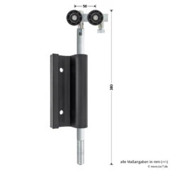 Hörmann Entlastungsrolle Mit Einfach-Bandteil 360 Mm, M12, DIN Links, Zwischenliegend -Türen Verkauf 772635 hoermann entlastungsrolle mit einfach bandteil 360mm m12 din links zwischenliegend masse bild 1