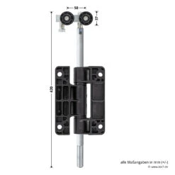 Hörmann Entlastungsrolle Mit Doppel-Bandteil 400 Mm, M12, DIN Links, Aufliegend -Türen Verkauf 772637 hoermann entlastungsrolle mit doppel bandteil 400mm m12 din links aufliegend masse bild 1