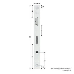 Hörmann Schlupftür-Schloss DF80/95/98, PZ, DIN Rechts -Türen Verkauf 796522 hoermann schlupftuer schloss df80 95 98 pz din rechts masse stulp