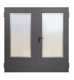 HÖRMANN Innentür-Set 2-flg. Innentür ZK Mit Lichtausschnitt LA-B7 Inkl. Eckzarge -Türen Verkauf db 703 dunkelgrau 1 1