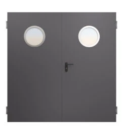 HÖRMANN Innentür-Set 2-flg. Innentür ZK Mit Rundem Lichtausschnitt Inkl. Eckzarge -Türen Verkauf db 703 dunkelgrau 4