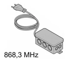 Mini-2-Kanal-Empfänger HET2 868,3 MHz, 230V
