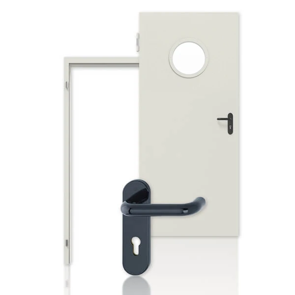 HÖRMANN Innentür-Set Stahl Mehrzwecktür D65-1 OD Mit Rundem Lichtausschnitt Inkl. Eckzarge 1 HÖRMANN Innentür-Set Stahl Mehrzwecktür D65-1 OD Mit Rundem Lichtausschnitt Inkl. Eckzarge