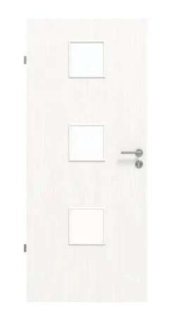 HÖRMANN Innentür Gebürstetes Weiß Duradecor ProLine Mit Lichtausschnitt LA 10