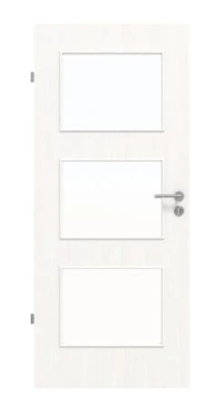 HÖRMANN Innentür Gebürstetes Weiß Duradecor ProLine Mit Lichtausschnitt LA 11