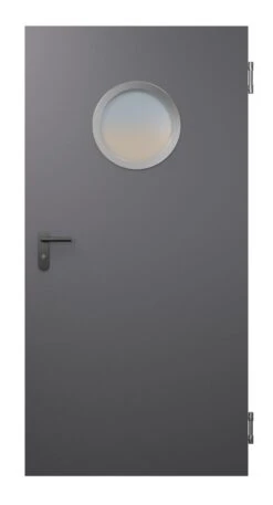 HÖRMANN Innentür-Blatt OIT 40-1 Stahl Mit Lichtausschnitt LA Rund -Türen Verkauf la rund tuer db 703 dunkelgrau schwarz obentuerschliesser0 1