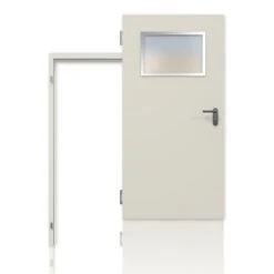 HÖRMANN Komplettset Mehrzwecktür MZ-1 Mit Lichtausschnitt LA-B5 Inkl. Eckzarge