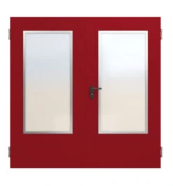 HÖRMANN Innentür-Set 2-flg. Innentür ZK Mit Lichtausschnitt LA-B7 Inkl. Eckzarge -Türen Verkauf ral3003 1 1