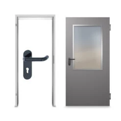 HÖRMANN Innentür-Set Stahl Innentür OIT 40-1 Mit Lichtausschnitt LA-B6 Inkl. Eckzarge