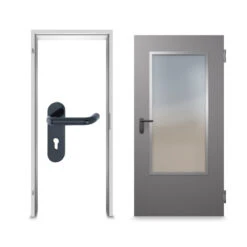 HÖRMANN Innentür-Set Stahl Innentür OIT 40-1 Mit Lichtausschnitt LA-B7 Inkl. Eckzarge