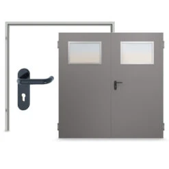 HÖRMANN Innentür-Set 2-flg. Innentür OIT 40-2 Mit Lichtausschnitt LA-B5 Inkl. Eckzarge