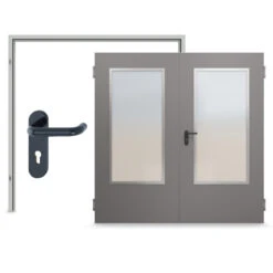 HÖRMANN Innentür-Set 2-flg. Innentür ZK Mit Lichtausschnitt LA-B7 Inkl. Eckzarge